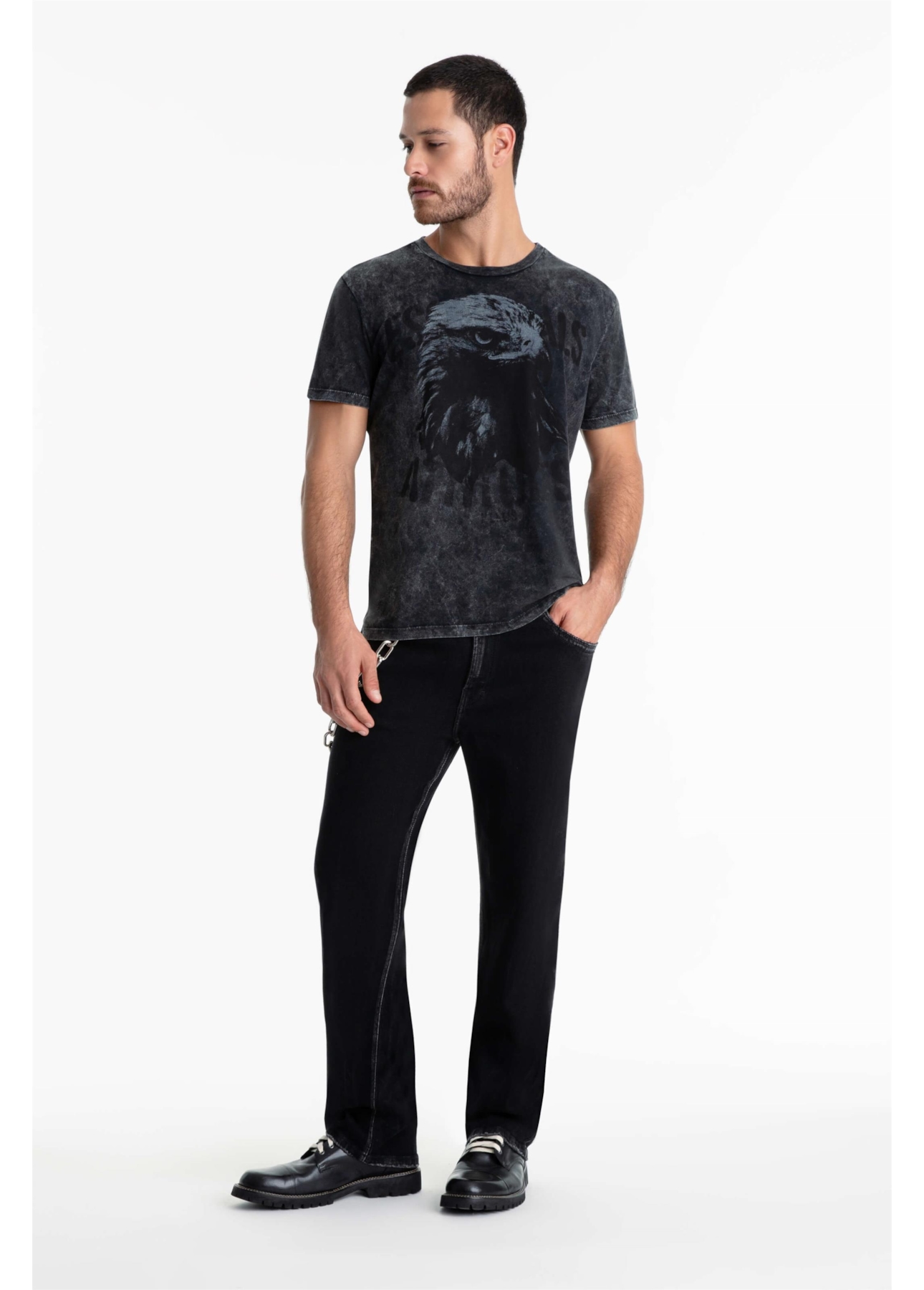 Calça Jeans New Black Elastic 1875-Lav.Black C/ Tie Dye