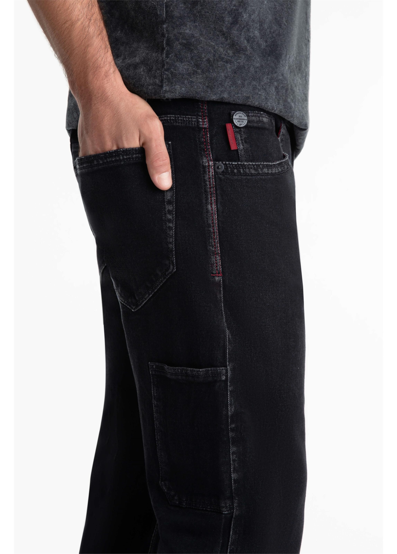 Calça Jeans New Black Elastic 1875-Lav.Black C/ Tie Dye