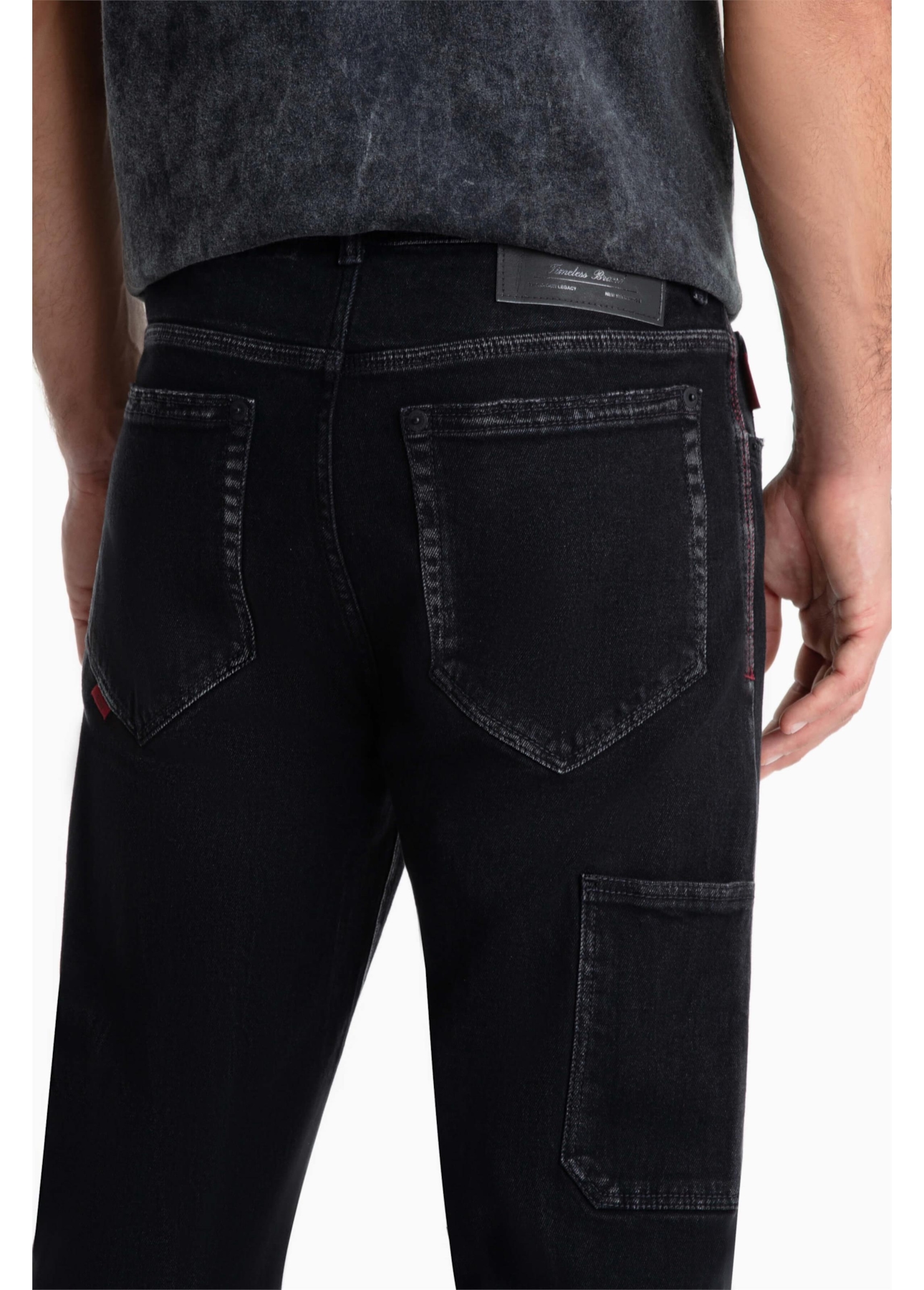 Calça Jeans New Black Elastic 1875-Lav.Black C/ Tie Dye