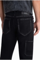 Calça Jeans New Black Elastic 1875-Lav.Black C/ Tie Dye