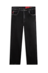 Calça Jeans New Black Elastic 1875-Lav.Black C/ Tie Dye