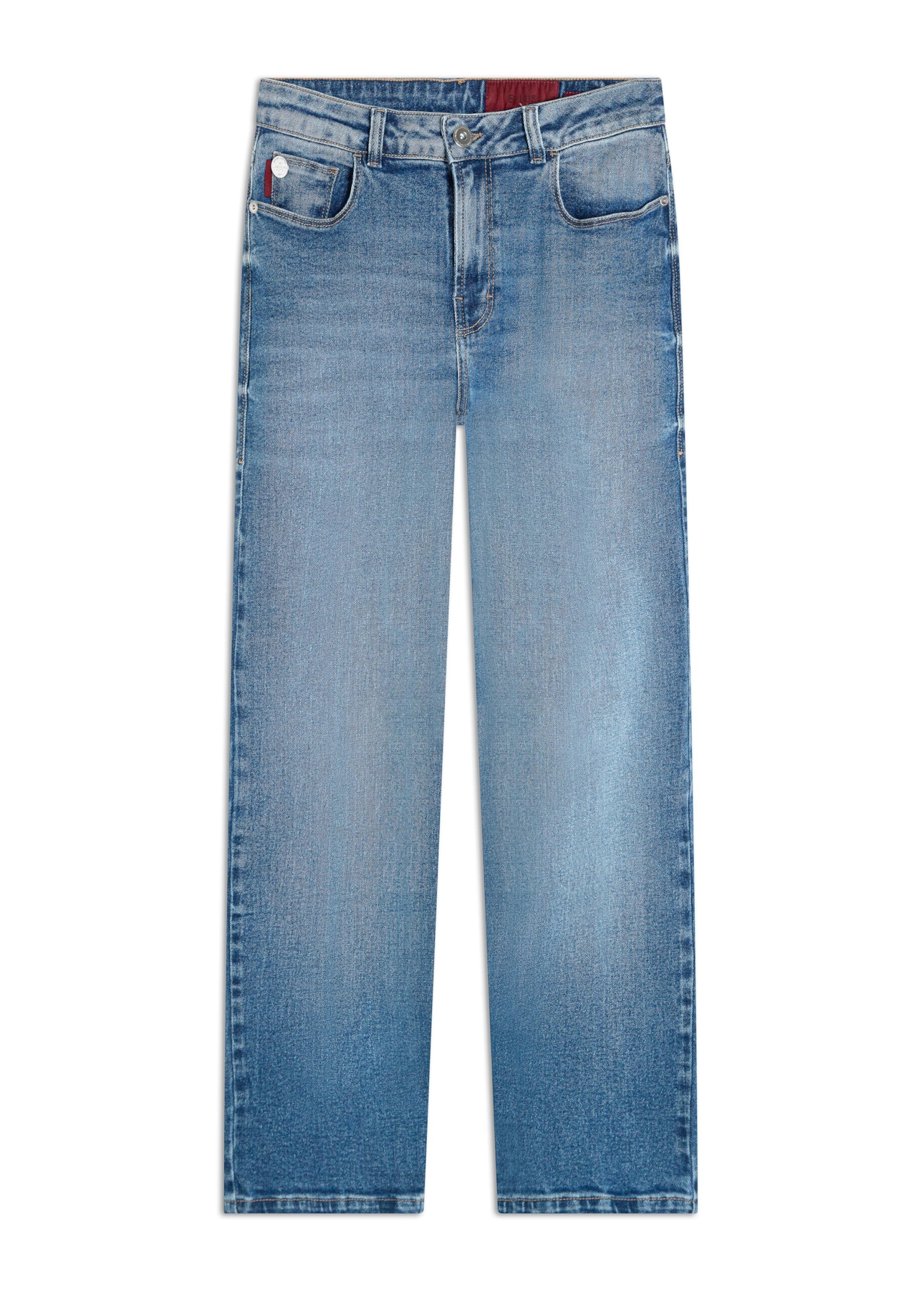 Calça Jeans New Blue Mom Lav.Medio C/ Grampos