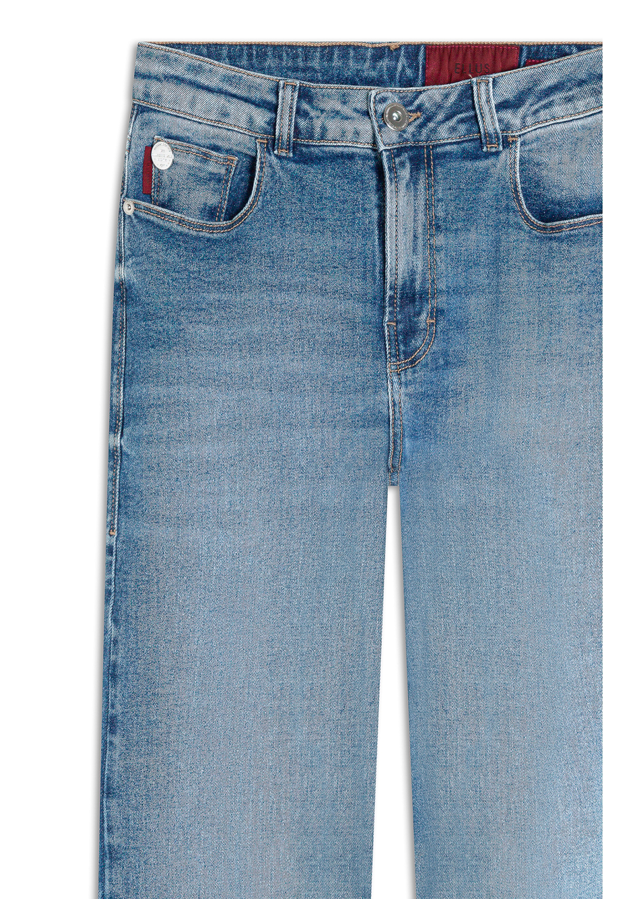 Calça Jeans New Blue Mom Lav.Medio C/ Grampos