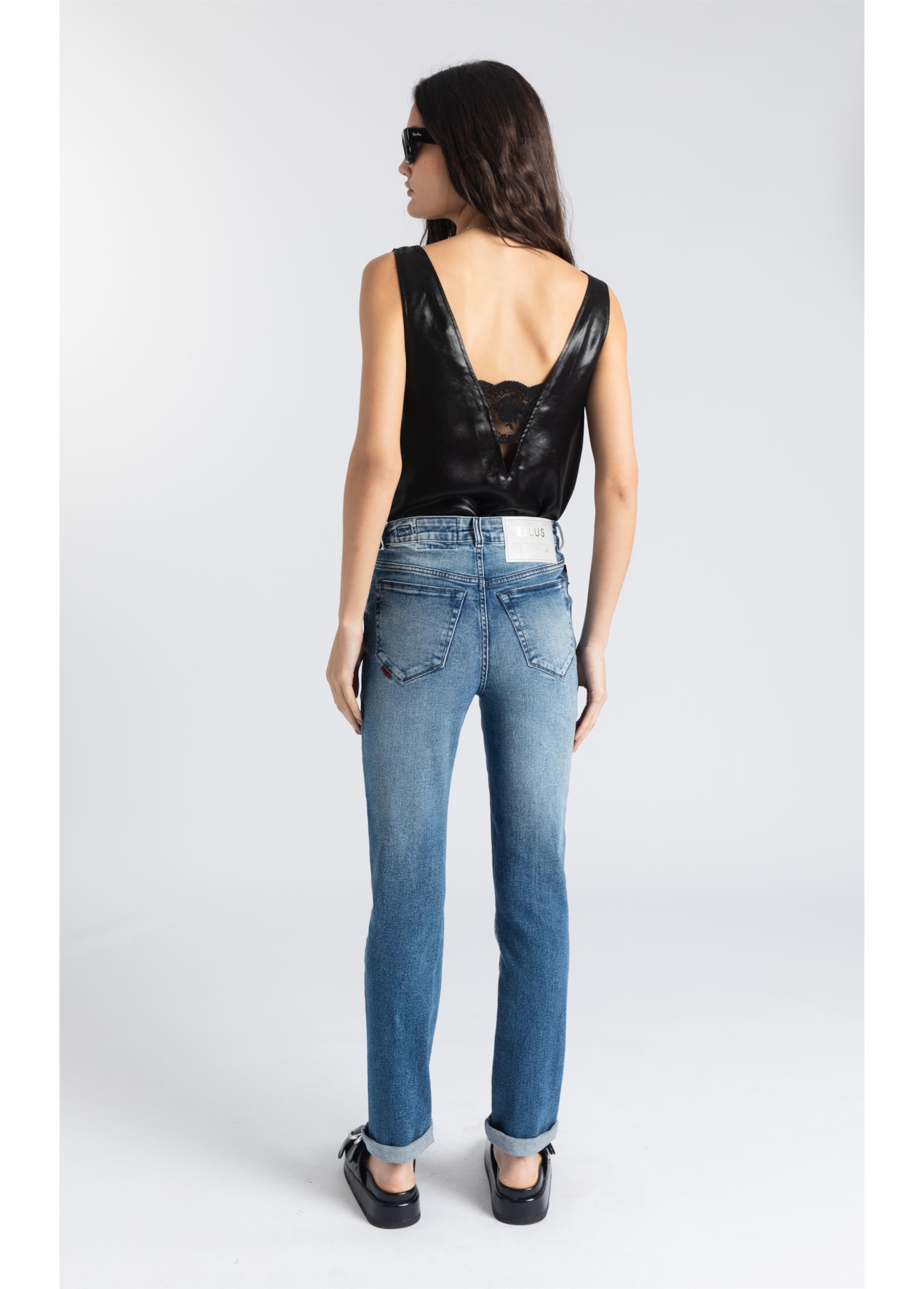 Calça Jeans New Blue Skinny Lav.Gisele Médio C/ Grampo