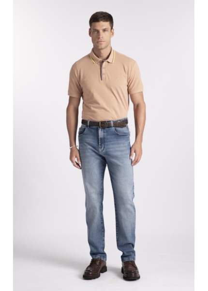 Calça Jeans New Blue Stretch Lav.Medio C/ Grampos