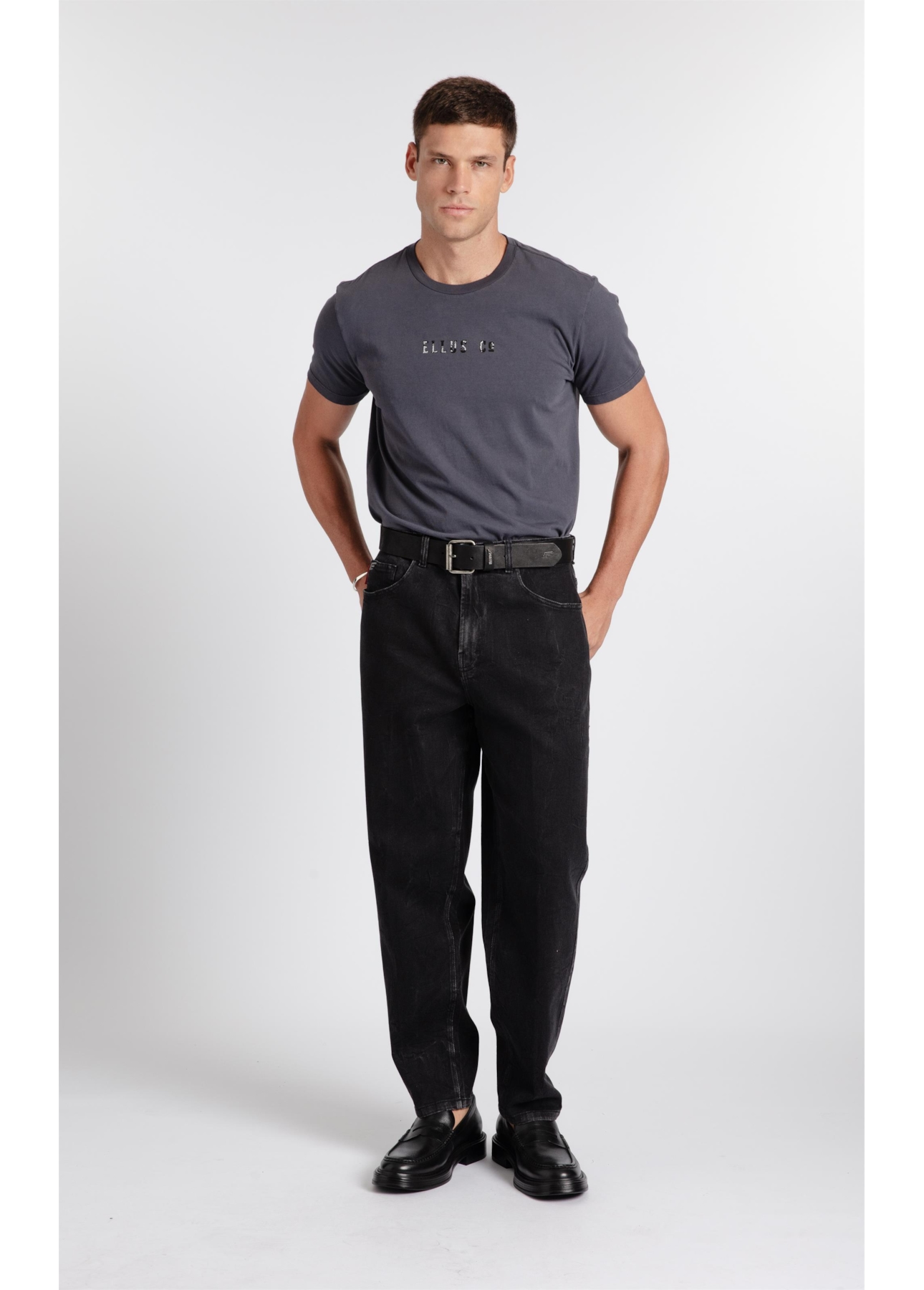 Calça Jeans New Jogging Black Baggy Lav. Black C/ Rede