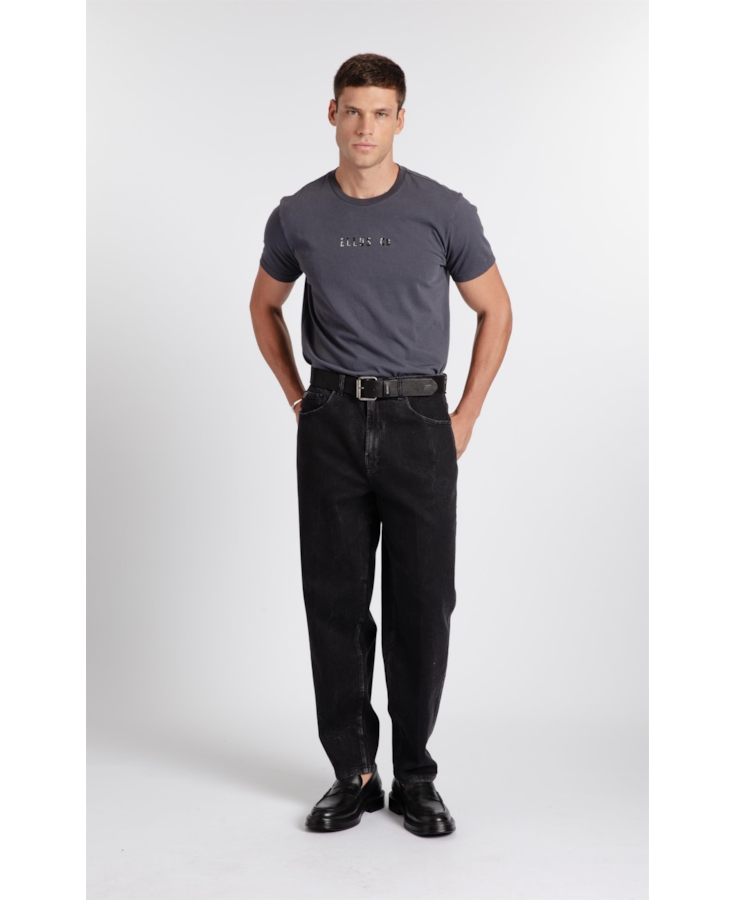 Calça Jeans New Jogging Black Baggy Lav. Black C/ Rede