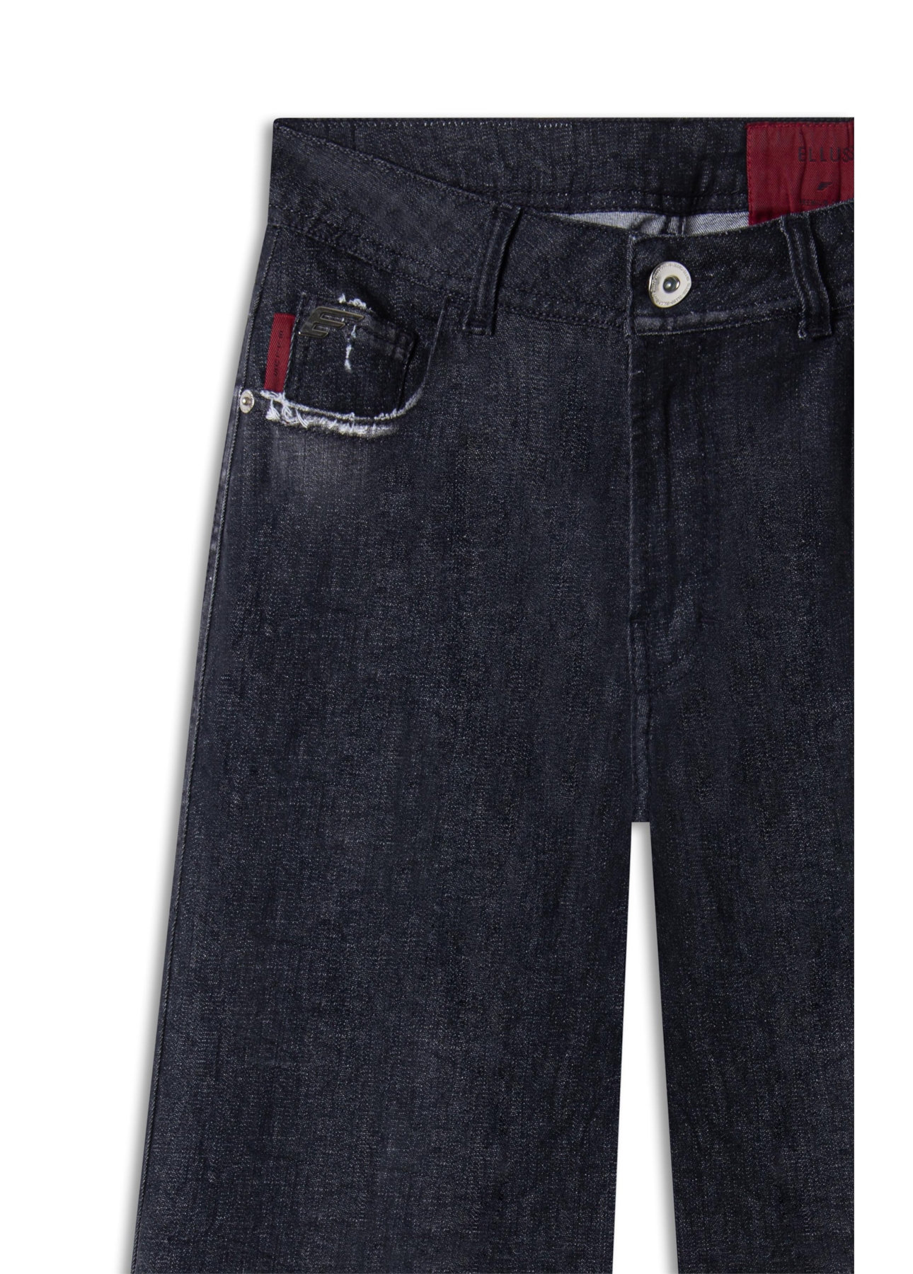 Calça Jeans Ocean Elastic Patheph 2083 - Lav. Black Com Resina