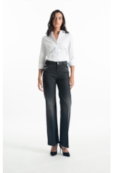 Calça Jeans Ocean Elastic Patheph 2083 - Lav. Black Com Resina
