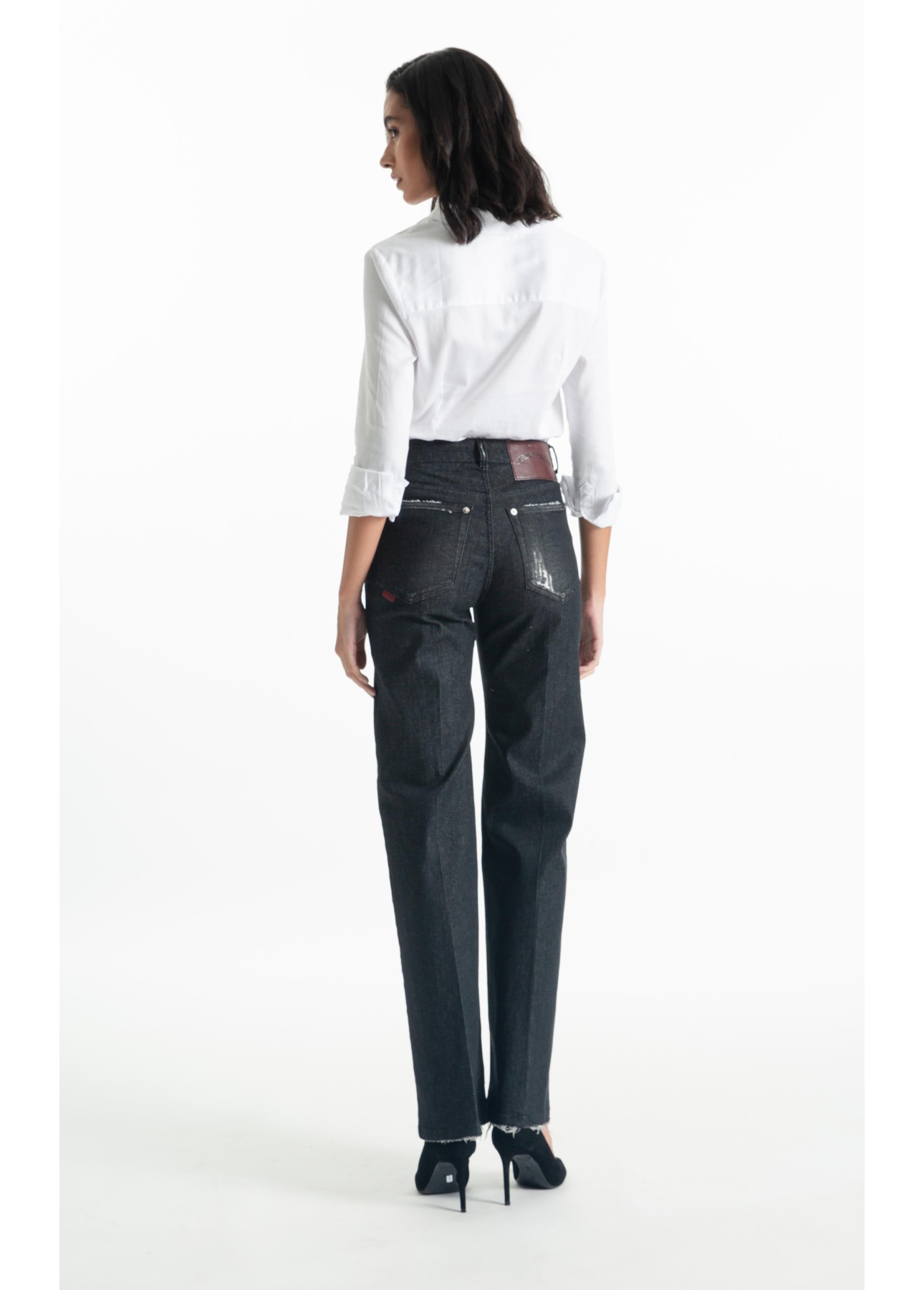 Calça Jeans Ocean Elastic Patheph 2083 - Lav. Black Com Resina