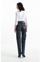 Calça Jeans Ocean Elastic Patheph 2083 - Lav. Black Com Resina