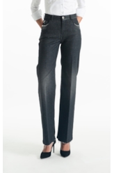 Calça Jeans Ocean Elastic Patheph 2083 - Lav. Black Com Resina