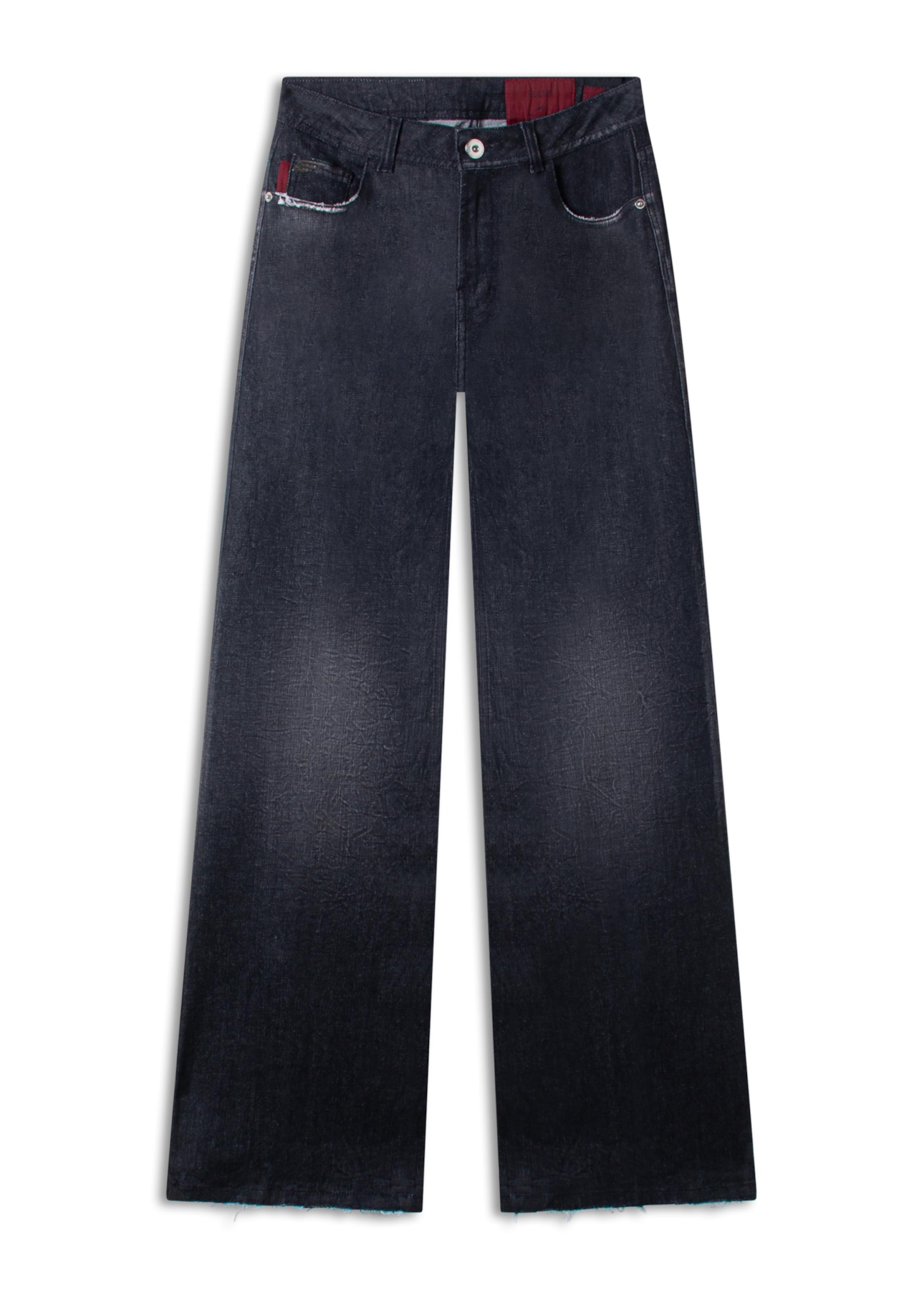 Calça Jeans Ocean Elastic Patheph 2083 - Lav. Black Com Resina