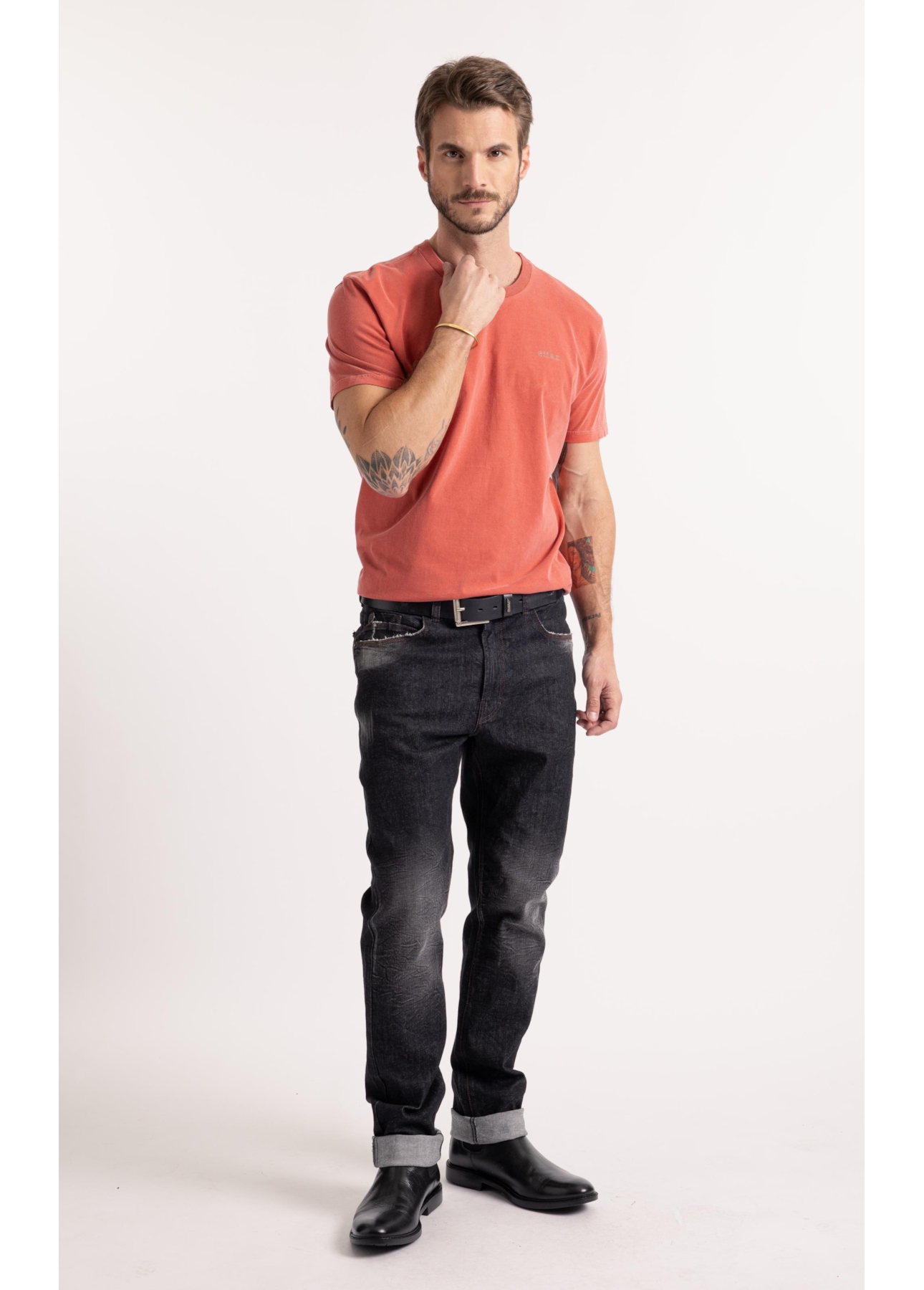 Calça Jeans Ocean Elastic (Slim) Et. Zetex Lav.Black Com Resina