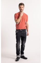 Calça Jeans Ocean Elastic (Slim) Et. Zetex Lav.Black Com Resina