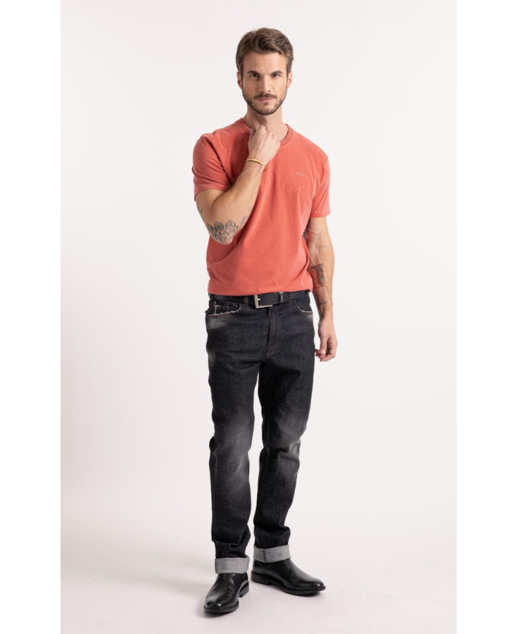 Calça Jeans Ocean Elastic (Slim) Et. Zetex Lav.Black Com Resina