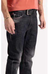 Calça Jeans Ocean Elastic (Slim) Et. Zetex Lav.Black Com Resina