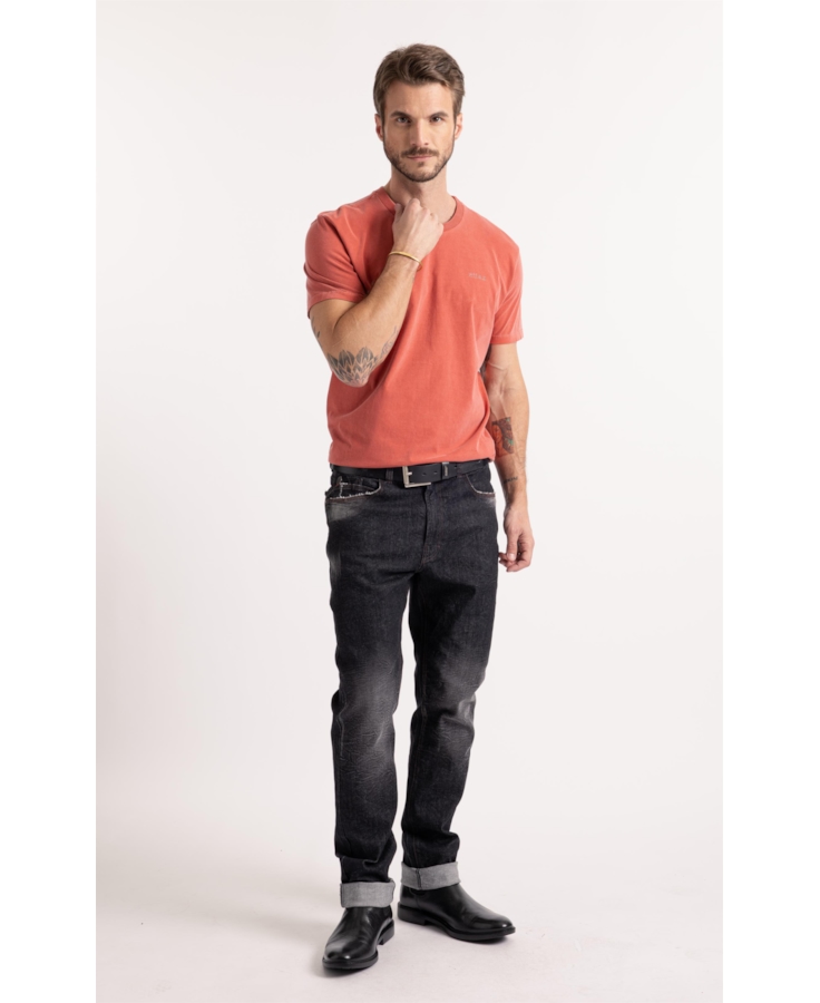 Calça Jeans Ocean Elastic (Slim) Et. Zetex Lav.Black Com Resina
