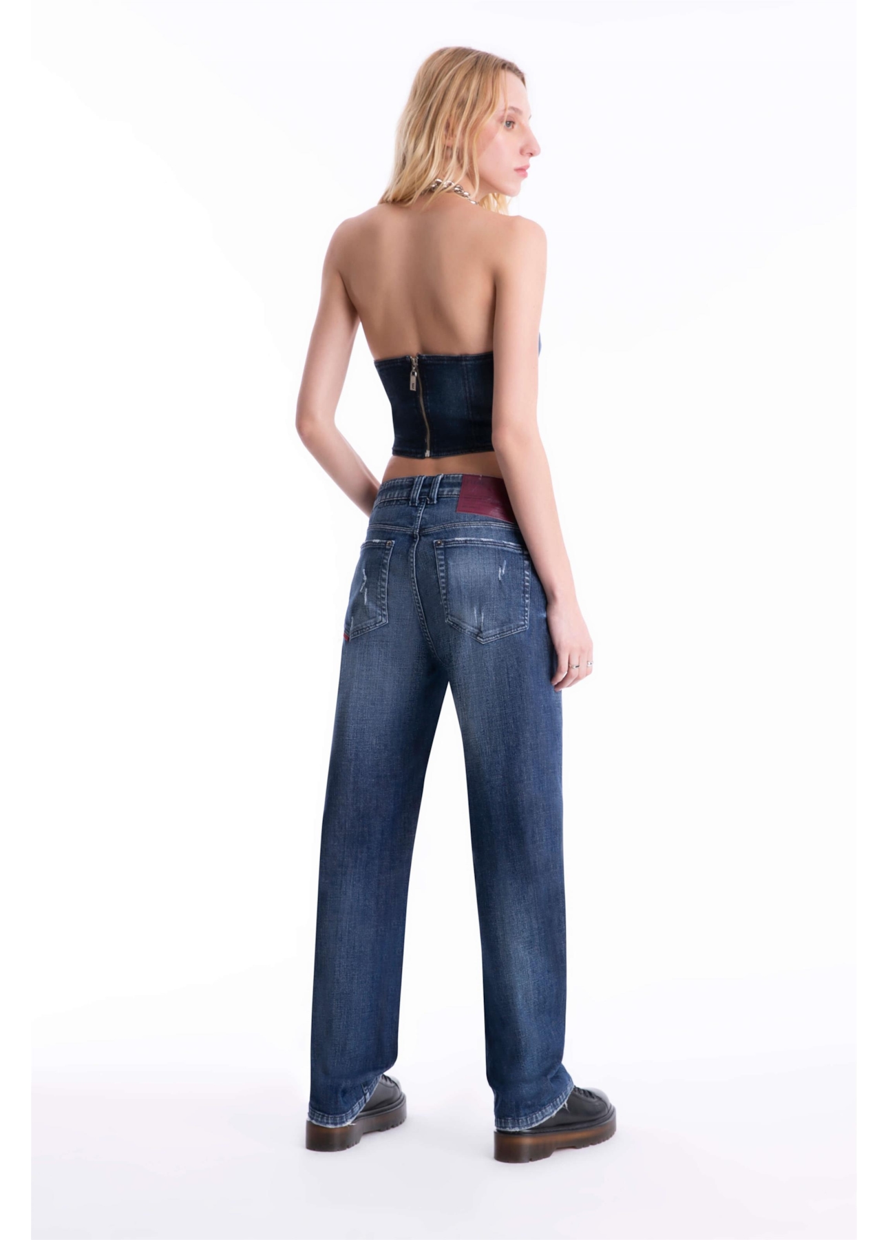 Calça Jeans Original Cross Low Rise 1902-Lav.Medio C/Navalhad