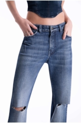 Calça Jeans Original Cross Low Rise 1902-Lav.Medio C/Navalhad