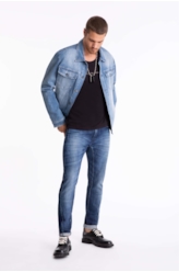 Calça Jeans Original Cross Ly 1787-Lav.Escuro C/ Tie Dy