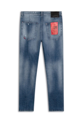 Calça Jeans Original Cross Skinny Pala Lav.Medio C/ Puidos+patch