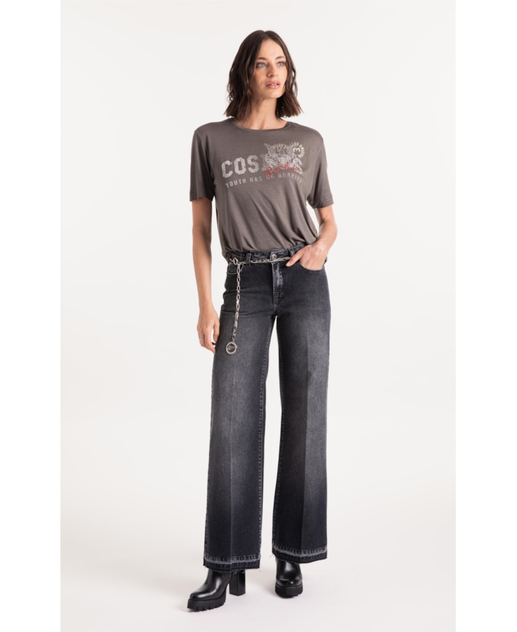 Calça Jeans Originals Black  (Patte d Eph) Lav. Escuro Com Rebolo