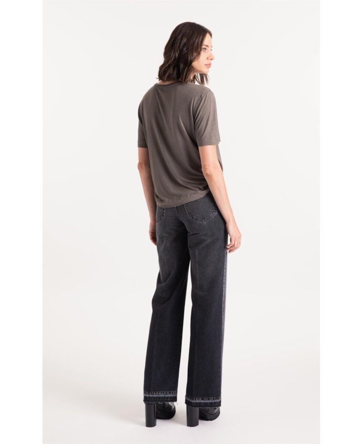 Calça Jeans Originals Black  (Patte d Eph) Lav. Escuro Com Rebolo