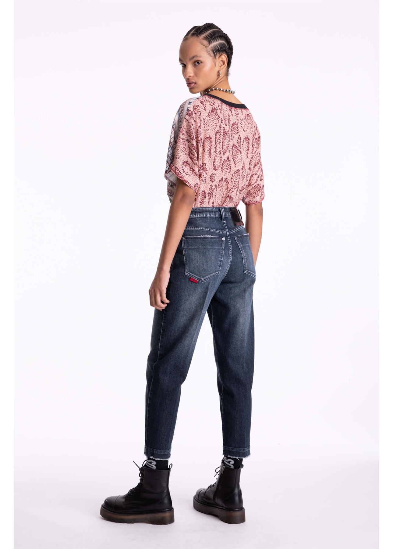 Calça Jeans Overcast Elastic Blue Baggy 1643-Lav.Escuro C/ Tank