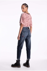 Calça Jeans Overcast Elastic Blue Baggy 1643-Lav.Escuro C/ Tank
