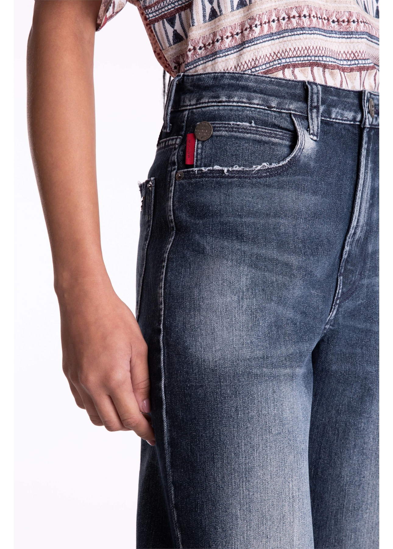 Calça Jeans Overcast Elastic Blue Baggy 1643-Lav.Escuro C/ Tank