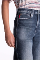 Calça Jeans Overcast Elastic Blue Baggy 1643-Lav.Escuro C/ Tank