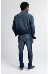 Calça Jeans Skinny Western Escuro Com Rede