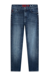Calça Jeans Skinny Western Escuro Com Rede