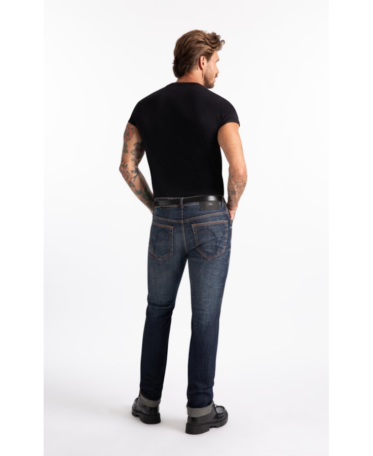 Calça Jeans Slim Filigrana Lav.Médio