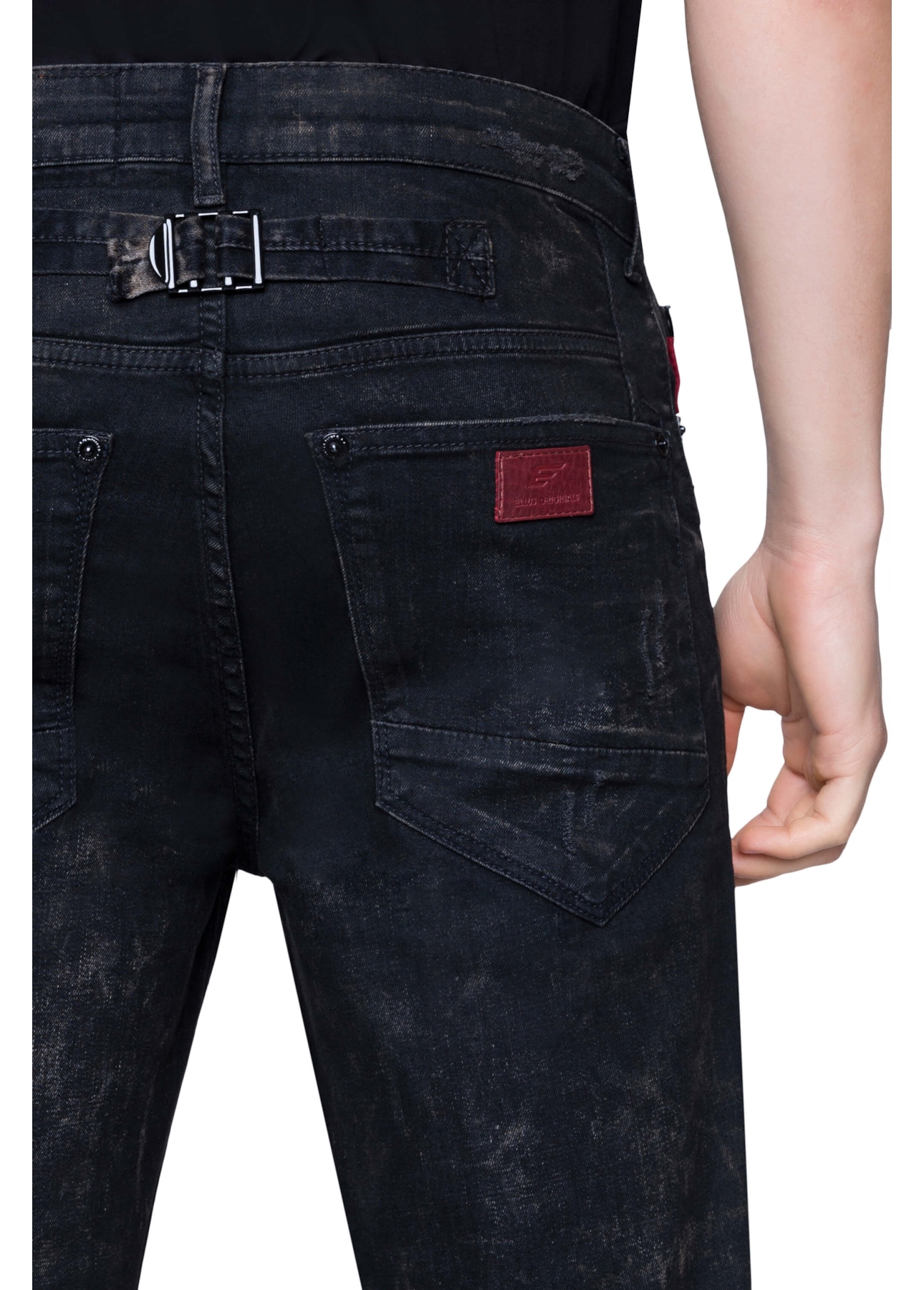 Calça Jeans Slouch Rock Elastic 303 Lav.Escuro C/Laser
