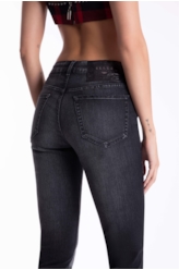 Calça Jeans Sprouting Black Gisele 1965-Lav. Black C/ Grampo