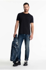 Calça Jeans Sprouting Slim 1850 Lav.Escuro C/Grampos