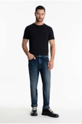 Calça Jeans Sprouting Slim 1850 Lav.Escuro C/Grampos