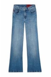 Calça Jeans Stretch Flare Lav.Gisele Médio C/ Grampo