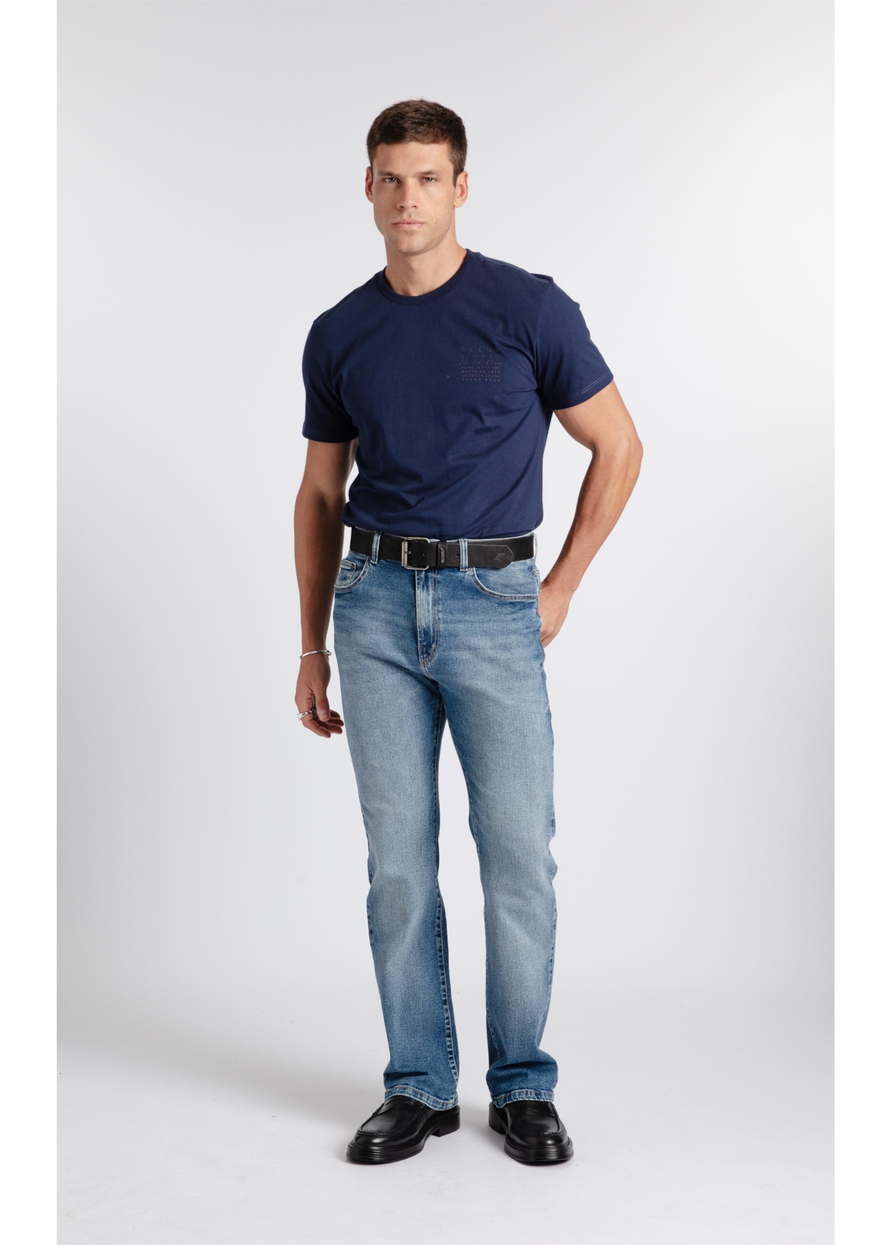 Calça Jeans Stretch Patte D'Eph Lav.Medio C/ Grampos