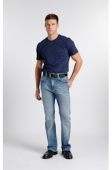 Calça Jeans Stretch Patte D'Eph Lav.Medio C/ Grampos