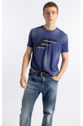 Calça Jeans  Stretch Skinny Lav. Médio C/ Tie Dye e Puídos