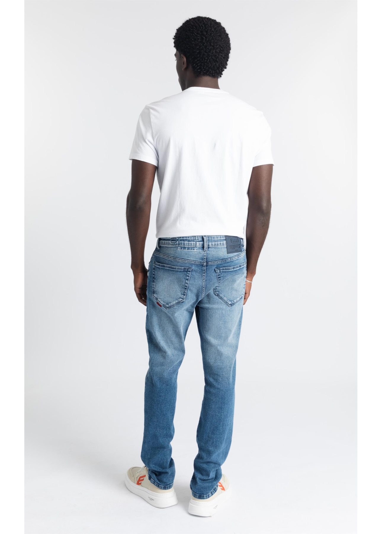 Calça Jeans Stretch Slim Lav.Medio C/ Grampos