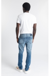 Calça Jeans Stretch Slim Lav.Medio C/ Grampos