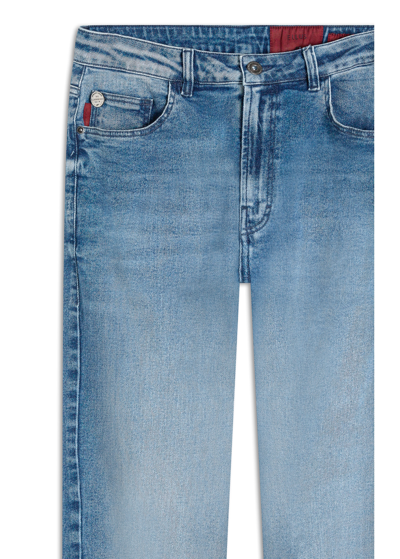 Calça Jeans Stretch Slim Lav.Medio C/ Grampos