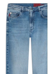 Calça Jeans Stretch Slim Lav.Medio C/ Grampos