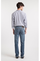 Calça Jeans Stretch Slim Lav. Medio C/ Grampos