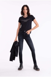 Calça Jeans Techno Hiper Skinny 1766 Lav.Escuro C/ Used