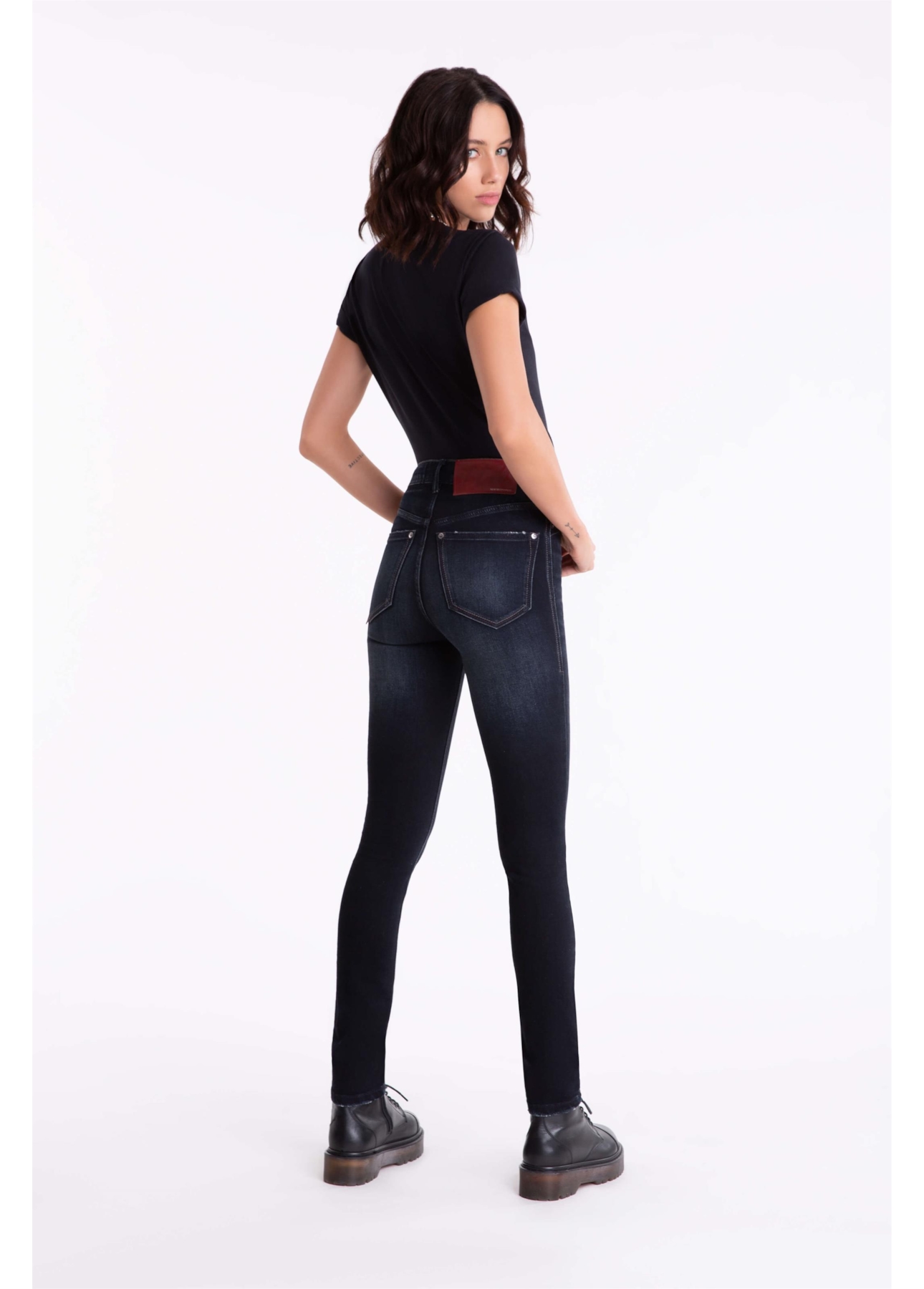 Calça Jeans Techno Hiper Skinny 1766 Lav.Escuro C/ Used